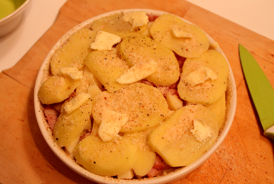 Tortino di patate, pancetta e pistacchio - Step 3 - Immagine 1