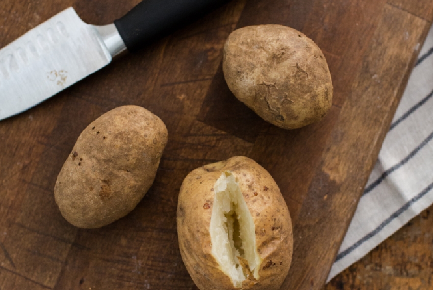 Patate ripiene di formaggio, ceci e riso integrale - Step 1 - Immagine 1