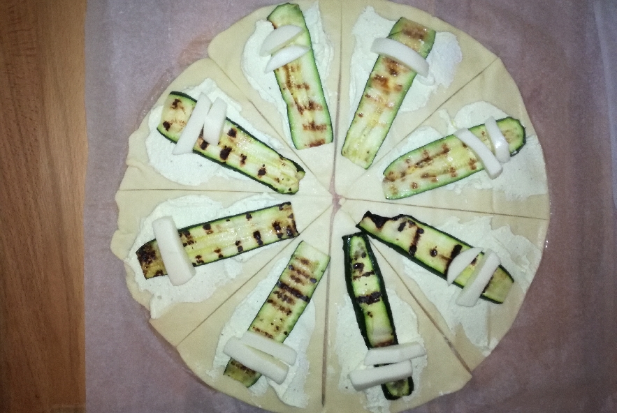Cornetti salati con zucchine ricotta e curry - Step 4 - Immagine 3