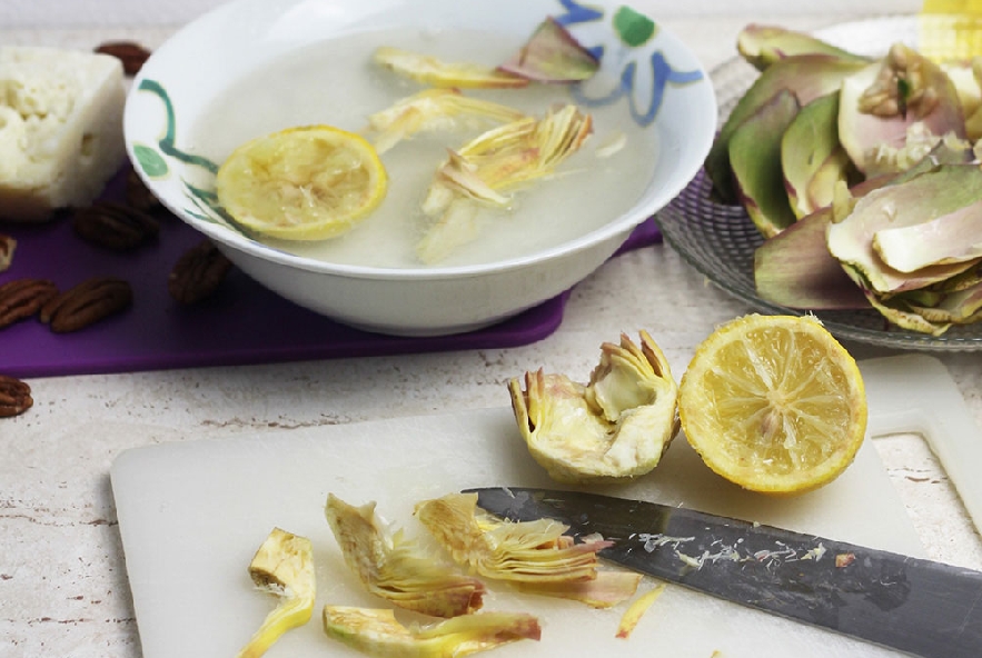 Insalata di carciofi, pere e noci pecan - Step 2 - Immagine 1