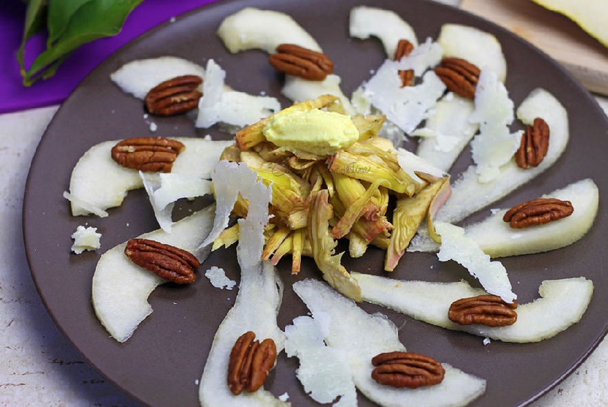 Insalata di carciofi, pere e noci pecan - Step 5 - Immagine 1