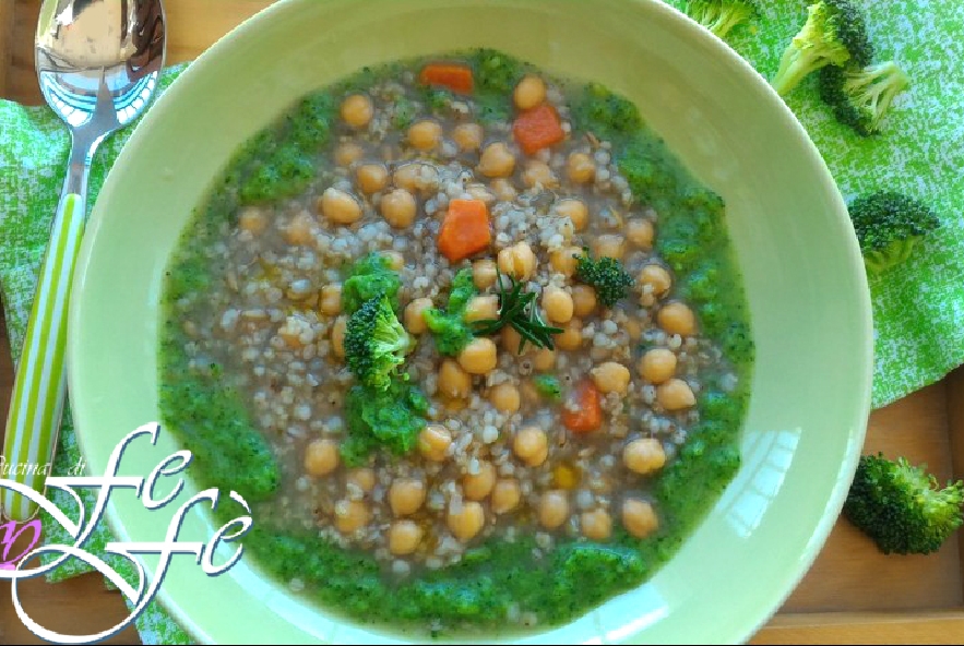 Zuppa di cereali e ceci in crema di broccoli - Step 7 - Immagine 1