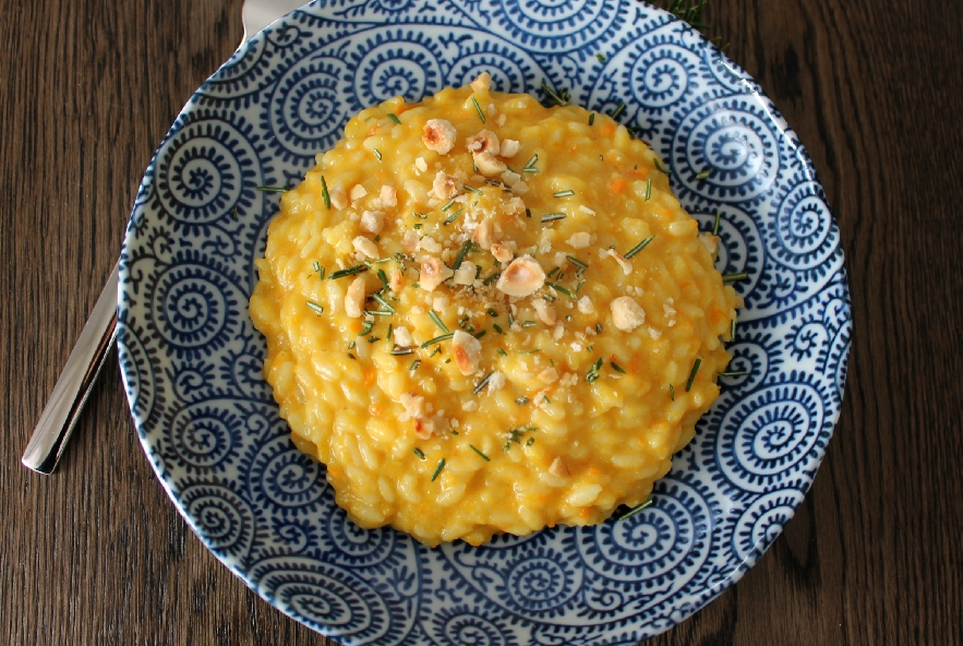 Risotto di zucca con rosmarino e nocciole tostate Manjoo