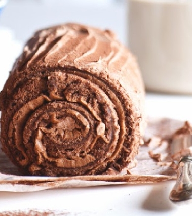 Choco gianduia cake roll