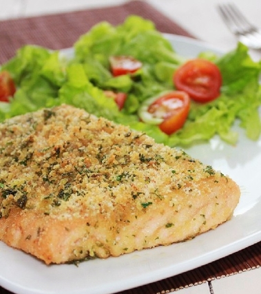 Salmone gratinato al forno