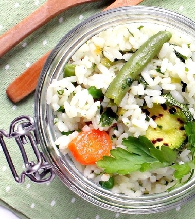 Insalata di riso con cremolada e verdure