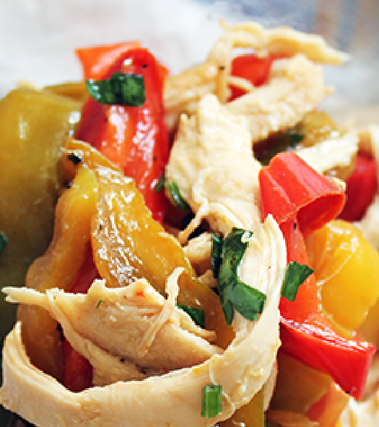 Insalata di pollo e peperoni