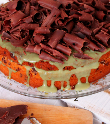 Torta delizia al pistacchio e cioccolato