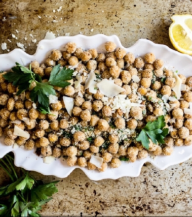 Ceci al forno alle erbe con parmigiano