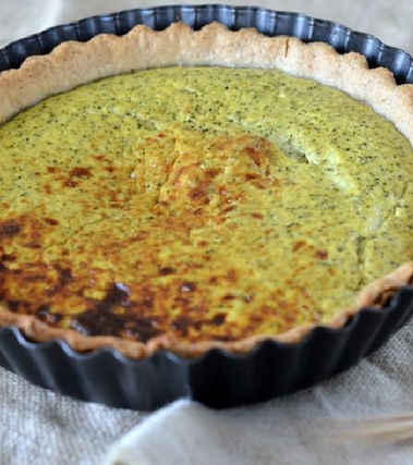 Quiche con ricotta e broccoli
