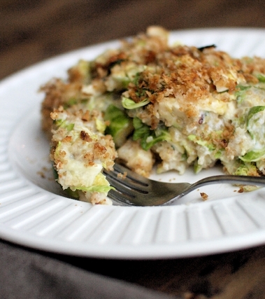Gratin di quinoa e cavoletti di bruxelles