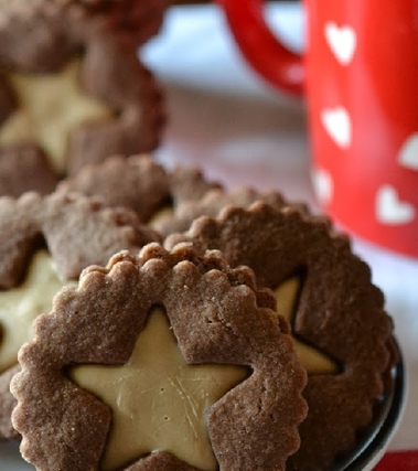 Sablè al cacao e crema di nocciole