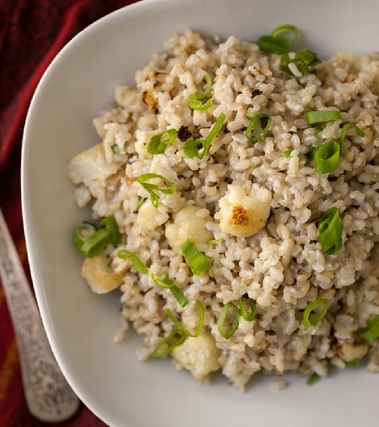 Riso al gorgonzola con cavolfiore arrostito
