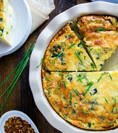 Quiche di patate con spinaci