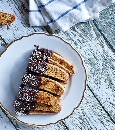 Cantucci di zucca al cioccolato