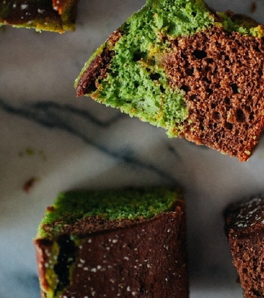 Ciambella al cioccolato e al te verde