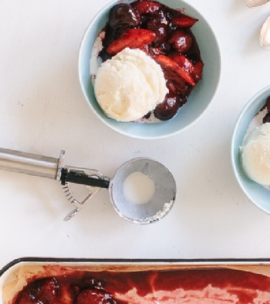 Gelato balsamico alla frutta