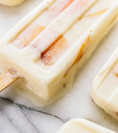 Ghiaccioli di pesca e miele