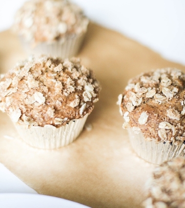 Muffin con avena e banana