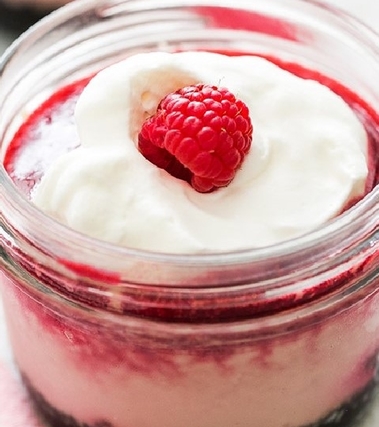 Cheesecake al lampone in barattolo