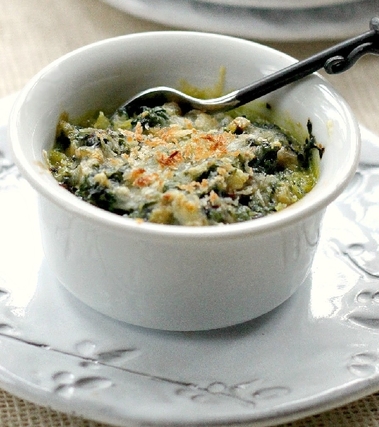 Gratin di zucchine e spinaci