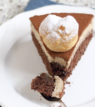 Torta al cioccolato e mousse al caffè