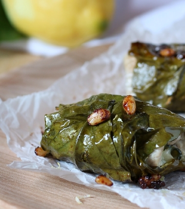 Involtini di lonza in foglie di limone