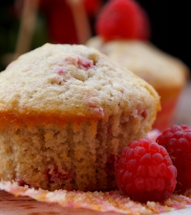 Muffin ai lamponi freschi