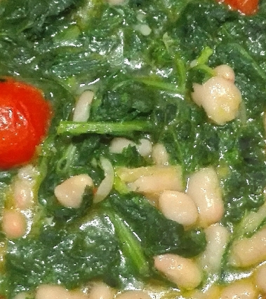 Zuppa di fagioli con cime di rapa