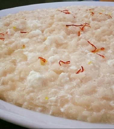 Risotto alla ricotta e zafferano