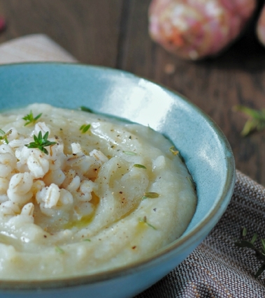 Crema di topinambur e patate