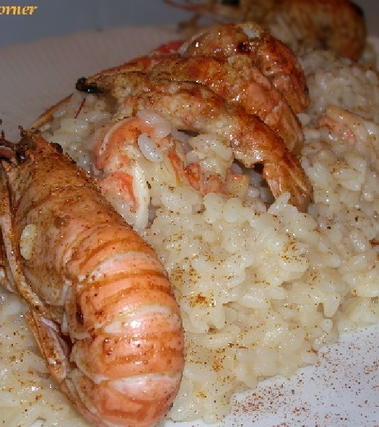Risotto scampi e prosecco