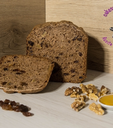 Pane integrale noci e uvetta morbidissimo