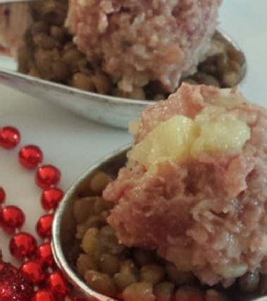 Cotechino e lenticchie finger food