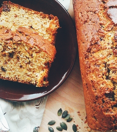 Plumcake zucca cioccolato e mandorle