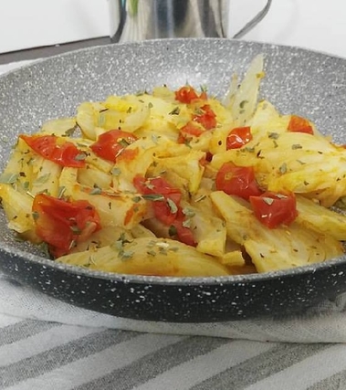 Finocchi in padella con pachino