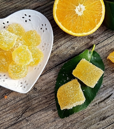 Caramelle gelee all'arancia