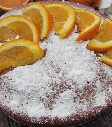 Torta di arance senza latte, burro e olio