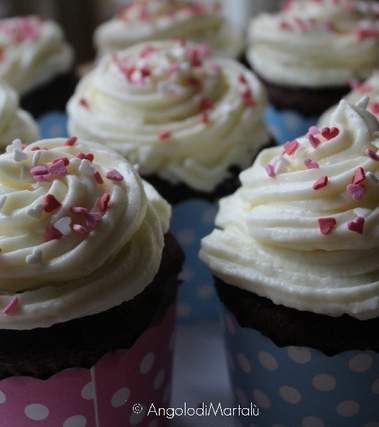 Cupcakes degli innamorati al cioccolato