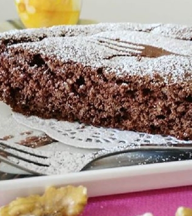 Torta fondente alle noci