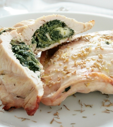 Petti di tacchino ripieni di spinaci e ricotta