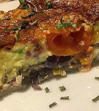 Torta di cipolle rosse e gorgonzola