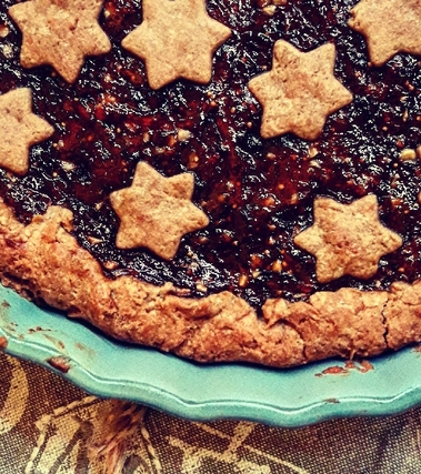 Crostata veg con marmellata di fichi e nocciole