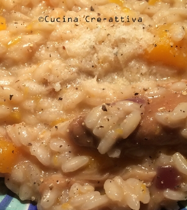 Risotto con zucca e porcini secchi della lunigiana