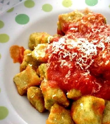 Gnocchi di broccoli lessati