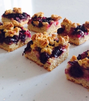 Crumble ai mirtilli - blueberry crumble bars