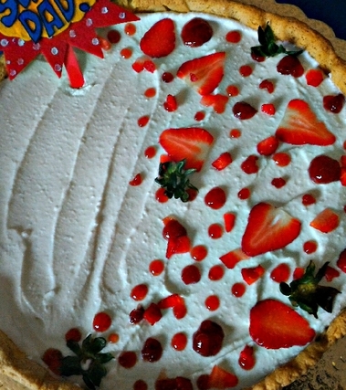 Crostata integrale con mousse al formaggio
