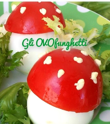 Gli ovofunghetti, uova ripiene