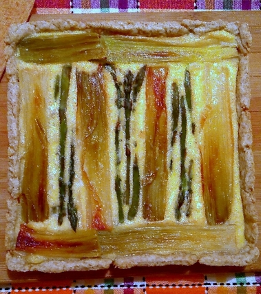 Crostata salata porri e asparagi