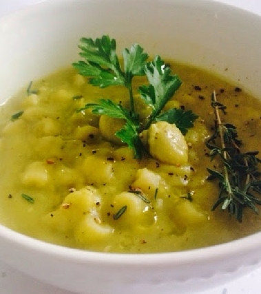 Pasta con crema alle fave